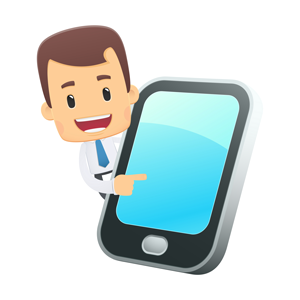 illustration of a lawyer pointing to a screen